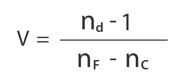 Note : nd is the refractive index of the D line emitted by sodium atoms.