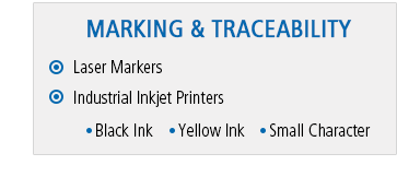 [MARKING & TRACEABILITY] Laser Markers, Industrial Inkjet Printers (Black Ink, Yellow Ink, Small Character)