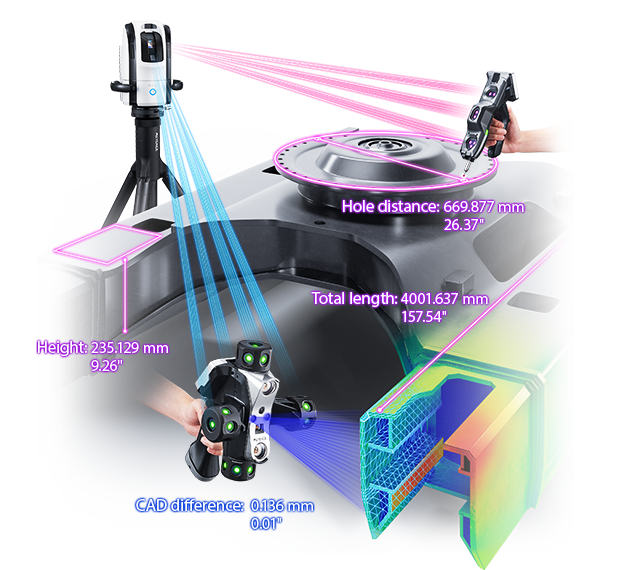 Height: 235.129 mm 9.26″ / CAD difference: 0.136 mm 0.01″ / Hole distance: 669.877 mm 26.37″ / Total length: 4001.637 mm 157.54″