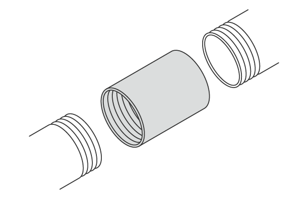 Joints that connect to the external threads of a pipe.