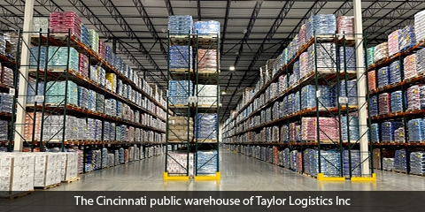 The Cincinnati public warehouse of Taylor Logistics Inc