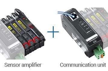 Just connect a communication unit to the sensor amplifier