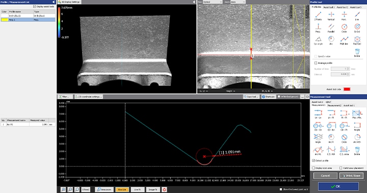 Advantage 1: Capable of measuring even recessed parts.