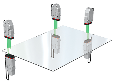 Positioning of glass substrates