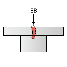 T-shaped through-hole