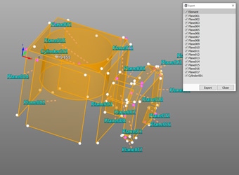 Measurement results can be output as 3D models