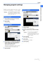 Managing Program Settings -CV-X User's Manual-