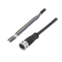OP-88895 - M12 standard loose wire cable Straight 10 m PVC