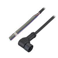 OP-88901 - M12 Chemical-resistant loose wire cable L-Shape 5 m Chemicalresistant PVC